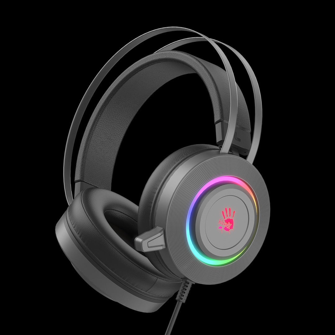Bloody G521S Stereo Surround Sound Gaming Headset (50mm Drivers, RGB Backlight, Noise-Canceling Mic)