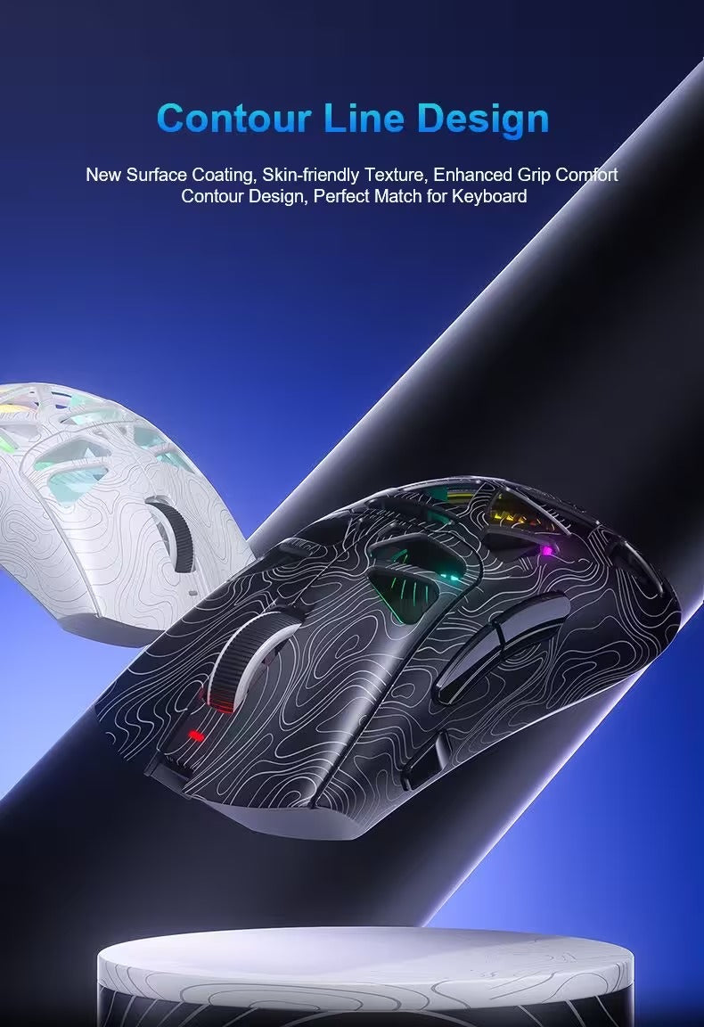 AULA SC620 Tri-Mode Lightweight Wireless Gaming Mouse (PAW3311 Sensor, 12000 DPI, 1000Hz Polling Rate, 67g Honeycomb Shell)