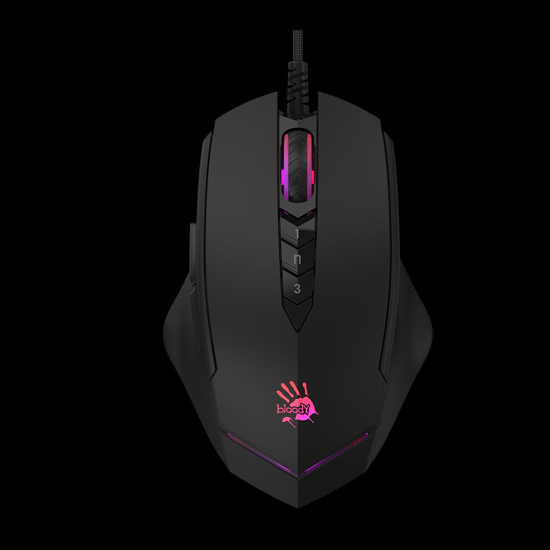 Bloody V8M Max RGB Optical Gaming Mouse (10,000 CPI Sensor, BC3332-A Engine, 8 Programmable Buttons)