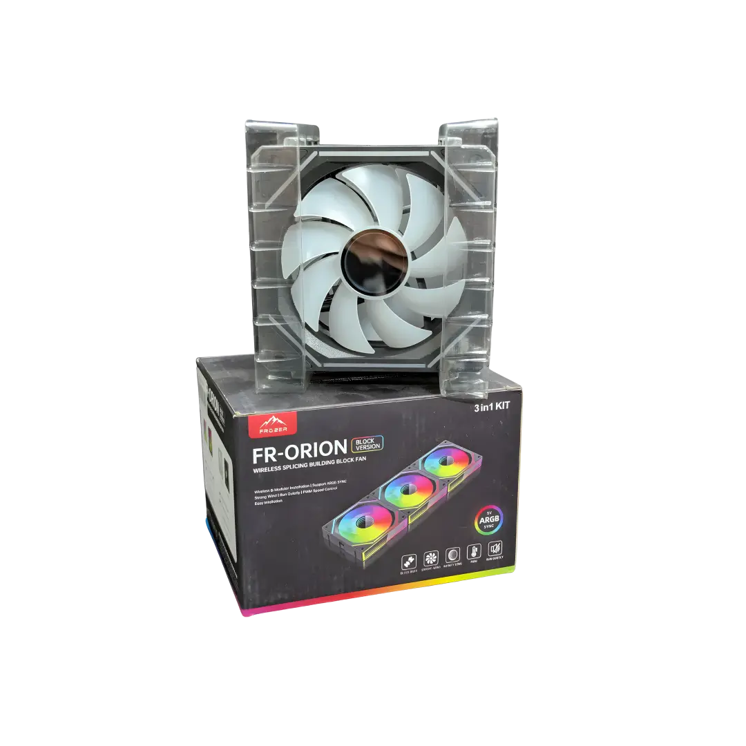Frozer FR-Orion Wireless 3-in-1 ARGB Fan Kit (120mm PWM, Modular Daisy-Chain Interlocking Design)