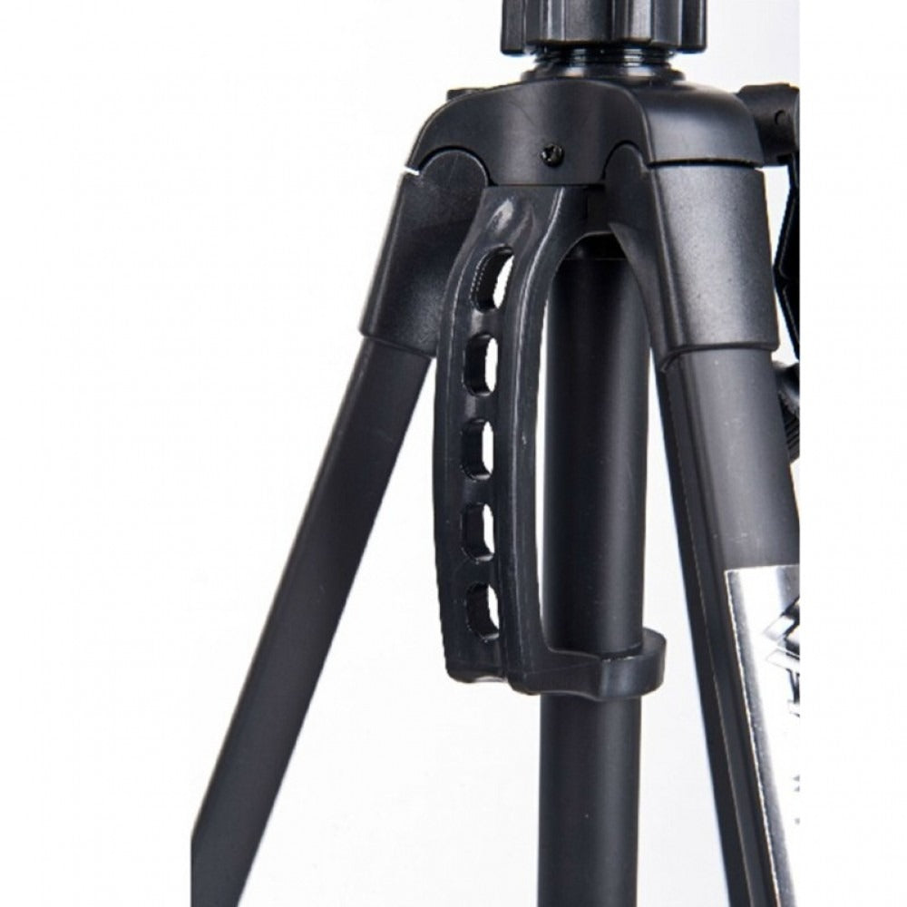 Weifeng WF-3520 Professional Lightweight Camera & Mobile Tripod Stand (3-Way Pan Head, Gear Center Column, Quick Release Plate)