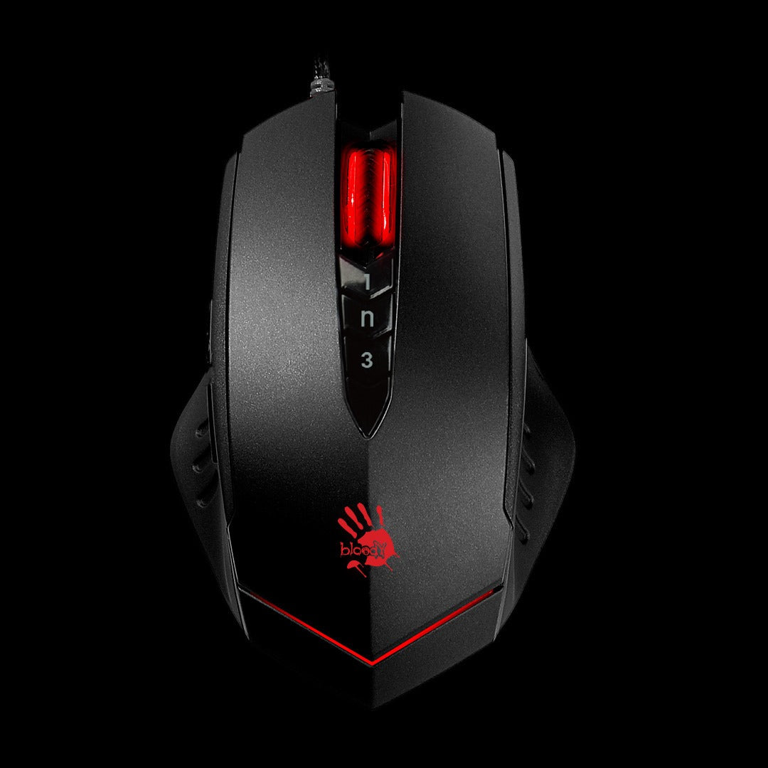 Bloody V8M Ultra Gaming Mouse (Multi-Core Gun3, Metal X'Glide Armor Boot, 3200 CPI)