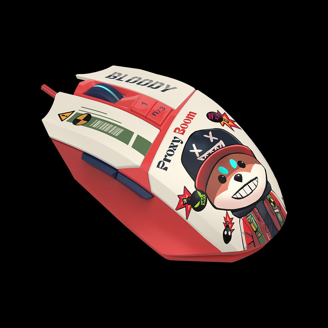 Bloody W63 Max RGB Optical Gaming Mouse (10,000 CPI Sensor, BC3332-A Engine, 8 Programmable Buttons)