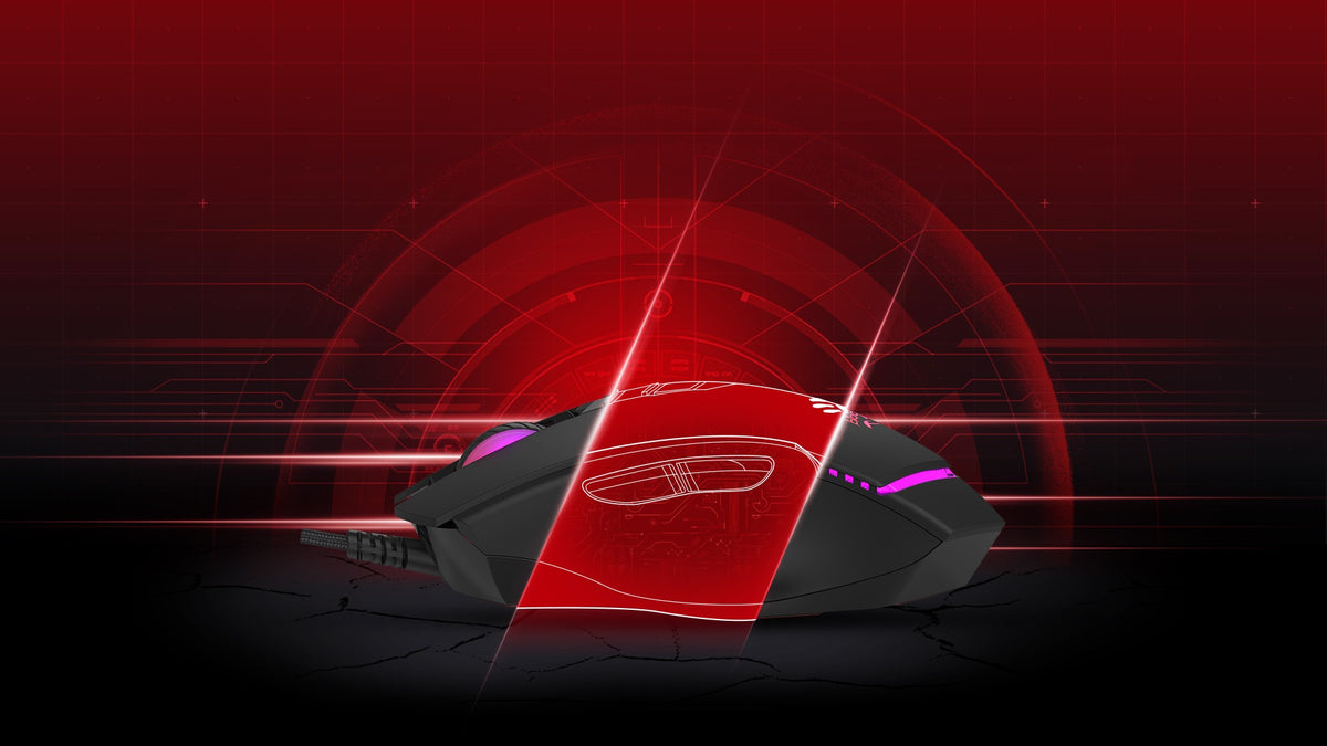 Bloody V8M Max RGB Optical Gaming Mouse (10,000 CPI Sensor, BC3332-A Engine, 8 Programmable Buttons)
