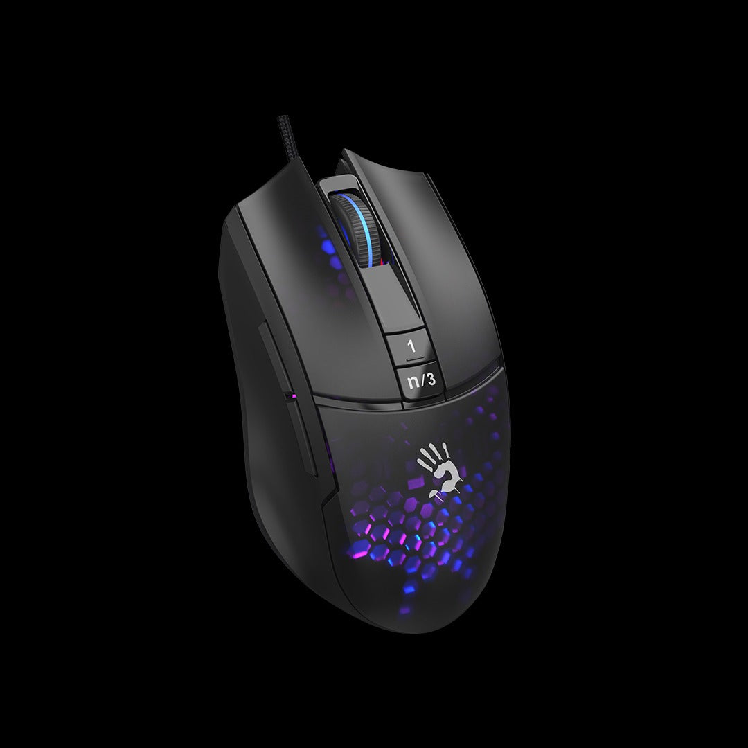 Bloody L65 Max Lightweight RGB Esports Gaming Mouse (BC3332-A Sensor, 12000 CPI, 4MB Memory)