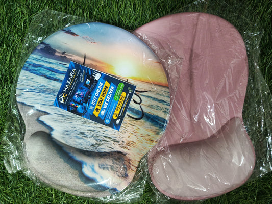 Gel Mouse Pad with Memory Foam Wrist Rest (Ergonomic Support, Anti-Slip Base, Smooth Tracking Surface)