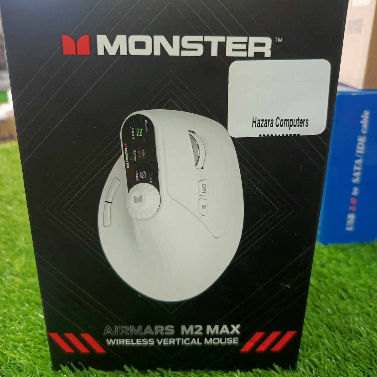 Monster Airmars M2 Max Tri-Mode Ergonomic Vertical Wireless Mouse (2.4G + Dual Bluetooth)